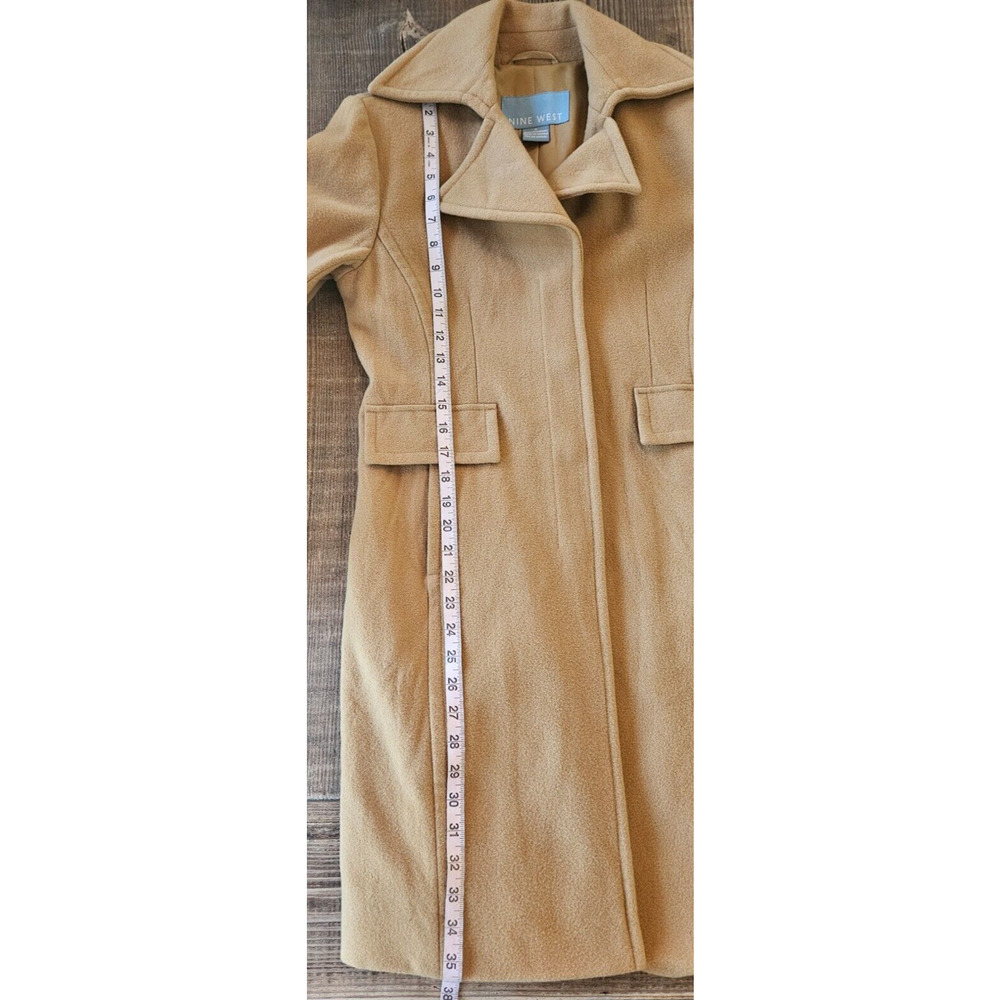 Nine West Camel Brown Wool Blend Pea Coat - Picture 15 of 16